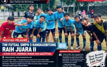 Tim Futsal SMPN 3 Rangkasbitung Raih Juara II, Kepala Sekolah Beri Apresiasi